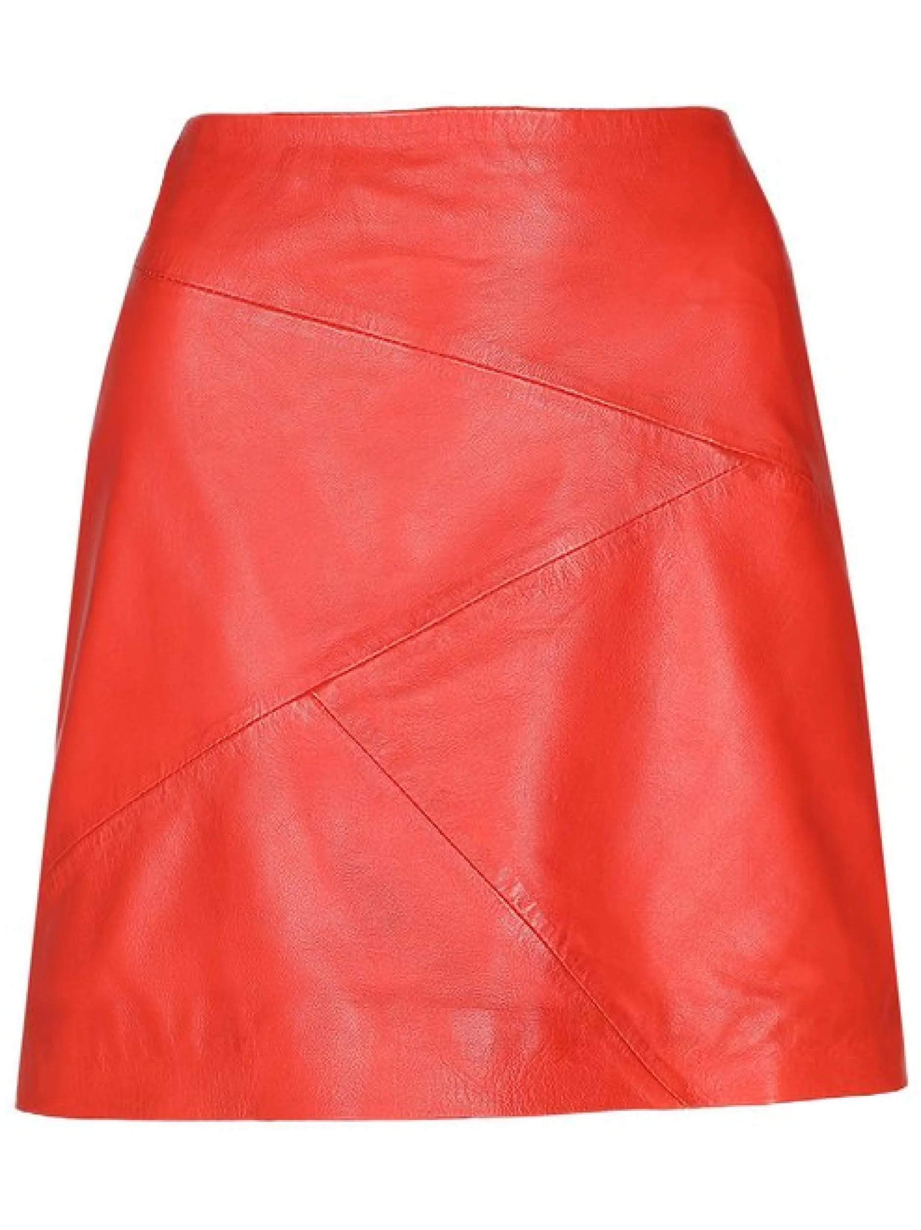 Maze Damen Lederrock in rot