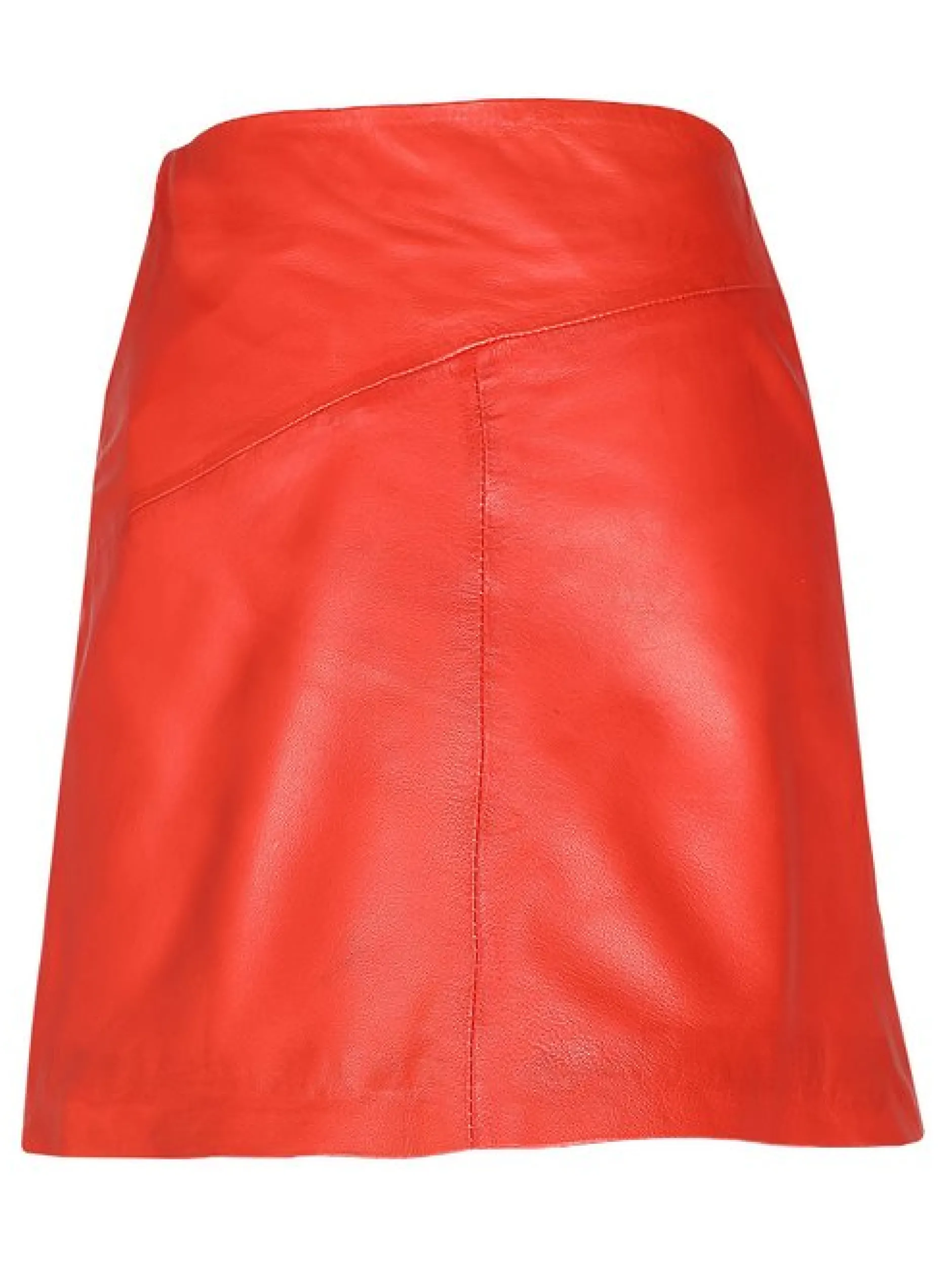Maze Damen Lederrock in rot