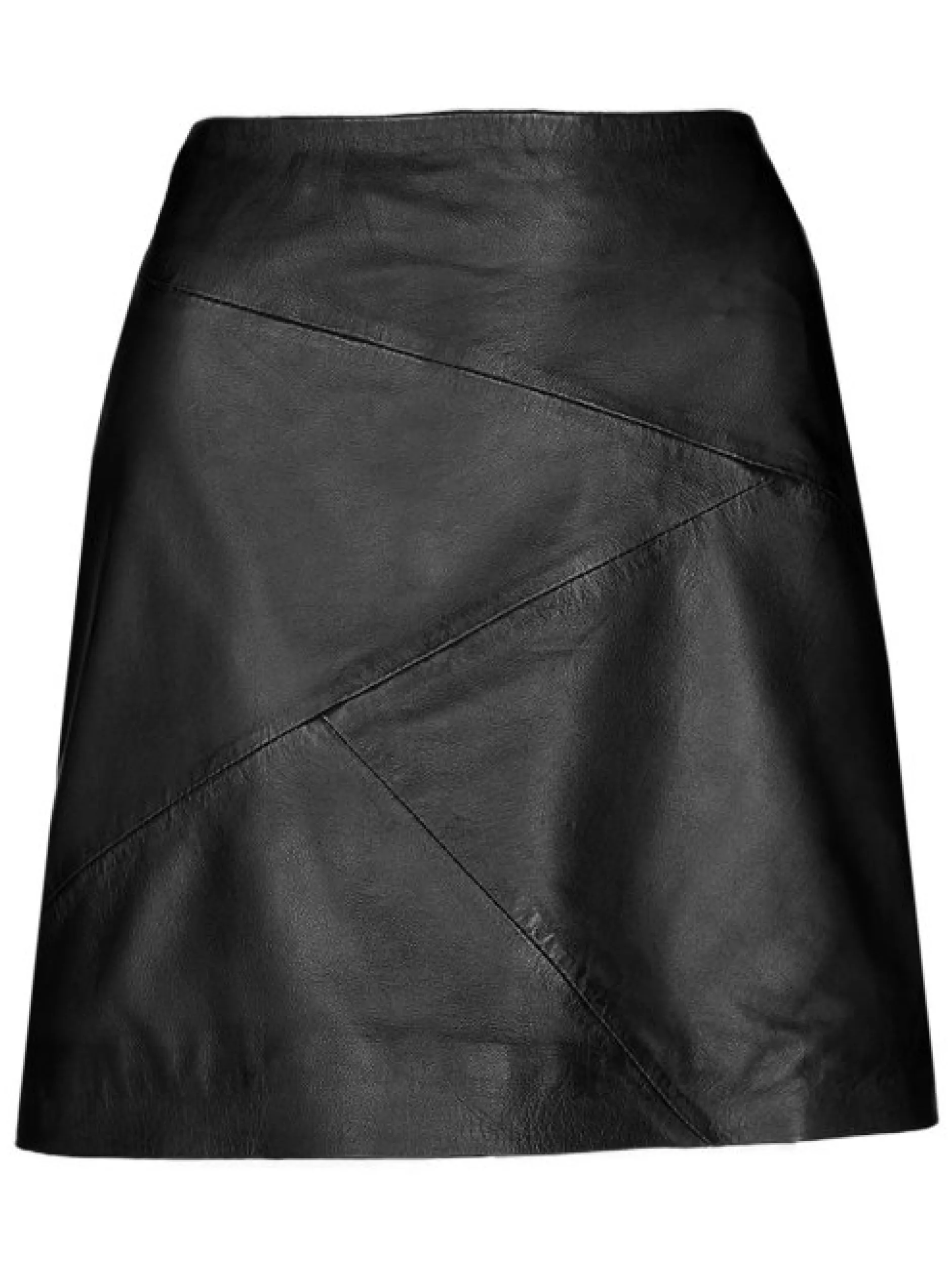 Maze Damen Lederrock in schwarz