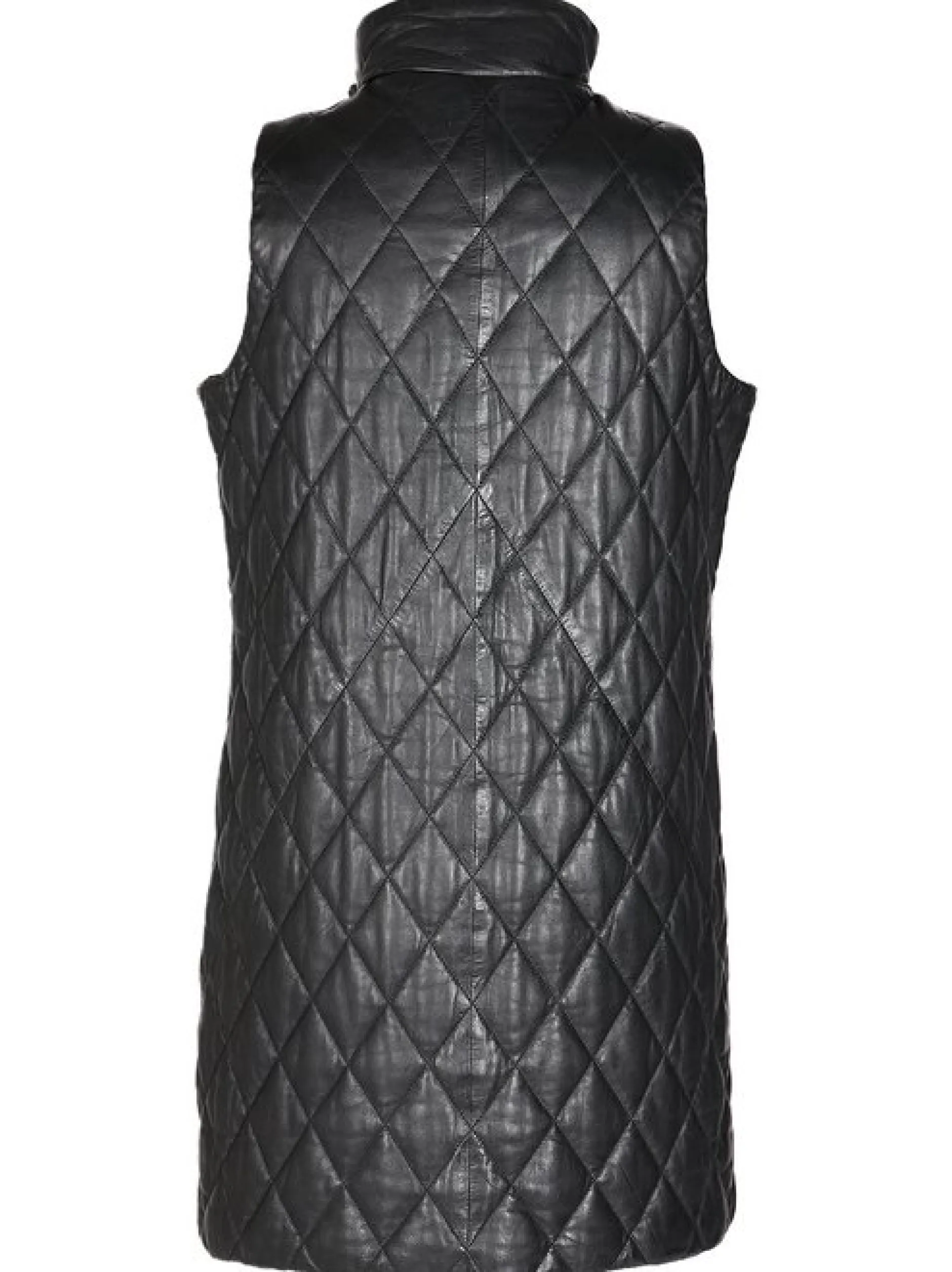 Maze Damen Lederweste in schwarz