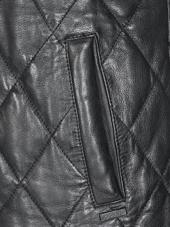 Maze Damen Lederweste in schwarz