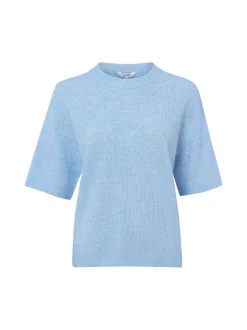 mbyM Damen Strickshirt mit Wolle - Gillian in hellblau