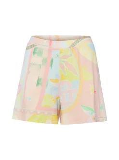 Mey Damen Pyjama-Shorts in beige mehrfarbig
