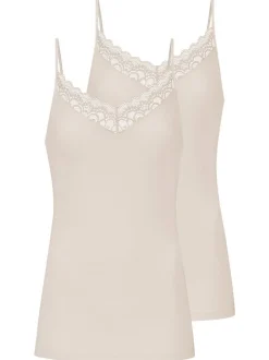 Mey Damen Spaghetti Top - 2er Pack Amour in beige