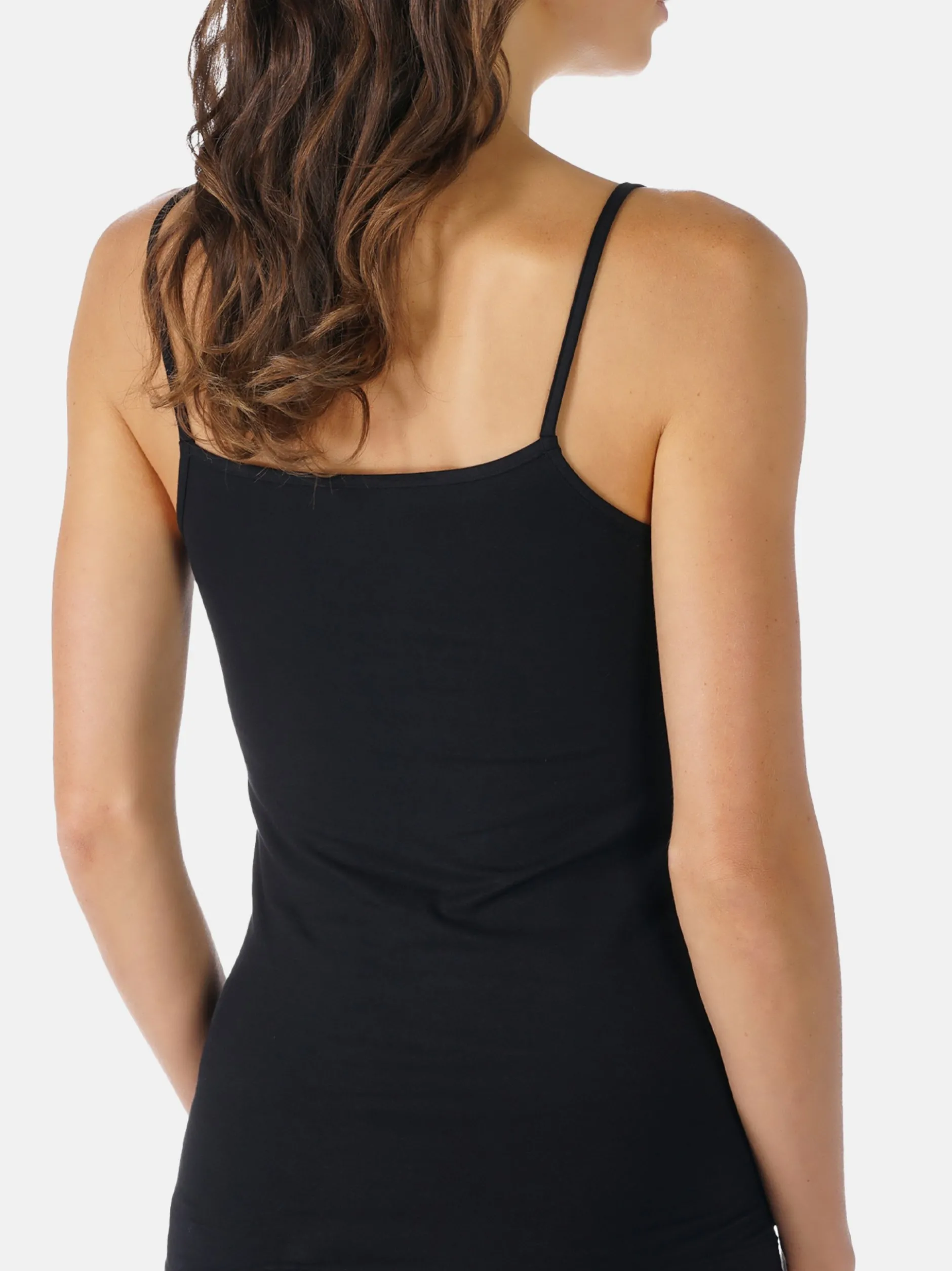 Mey Damen Spaghetti Top - Organic in schwarz