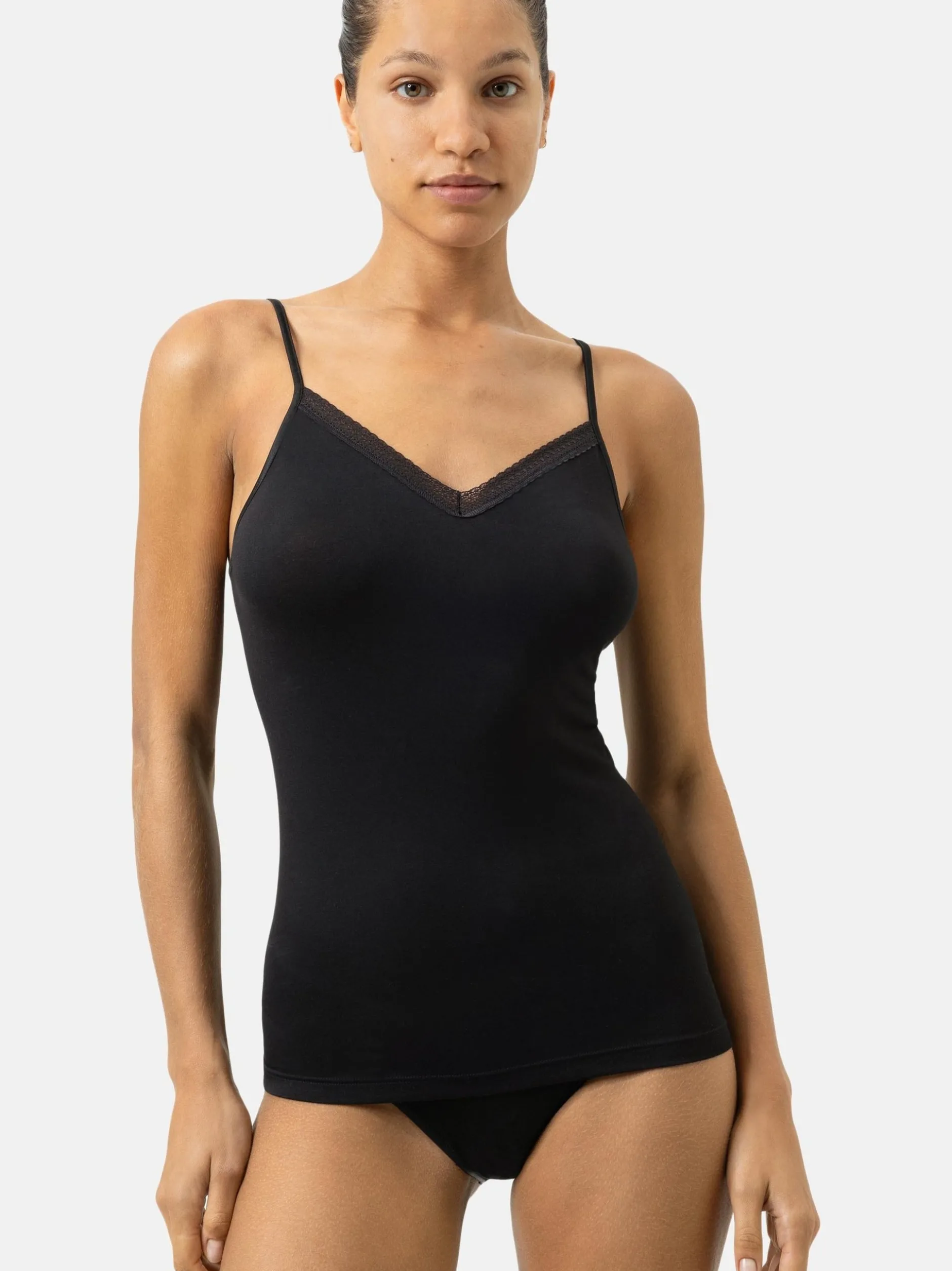 Mey Damen Spaghettitops im 2er-Pack in schwarz
