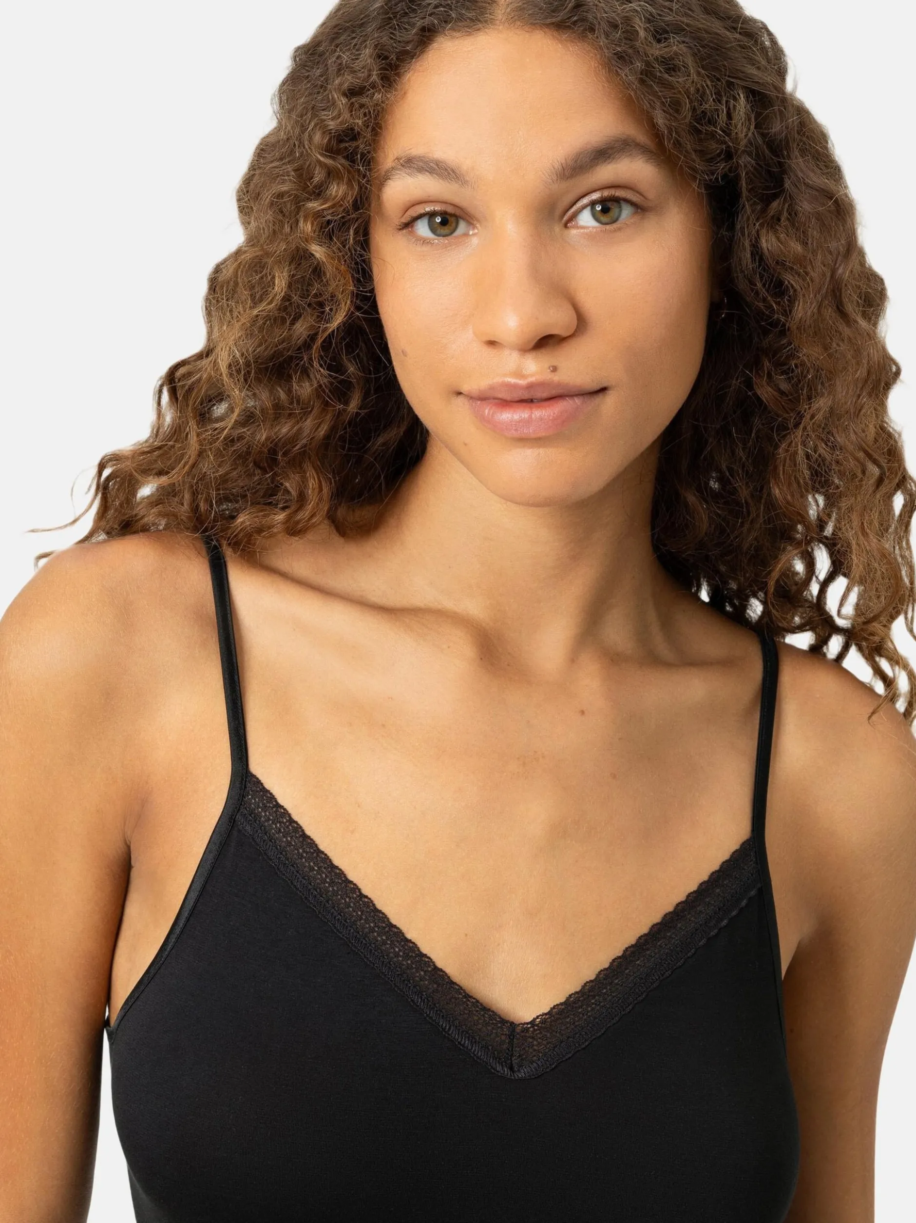 Mey Damen Spaghettitops im 2er-Pack in schwarz