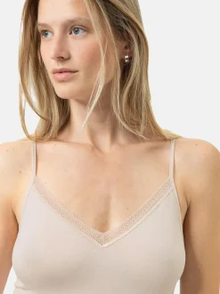 Mey Damen Spaghettitops im 2er-Pack in beige