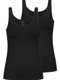 Mey Damen Unterhemd - 2er Pack Simply Better Invisibles in schwarz