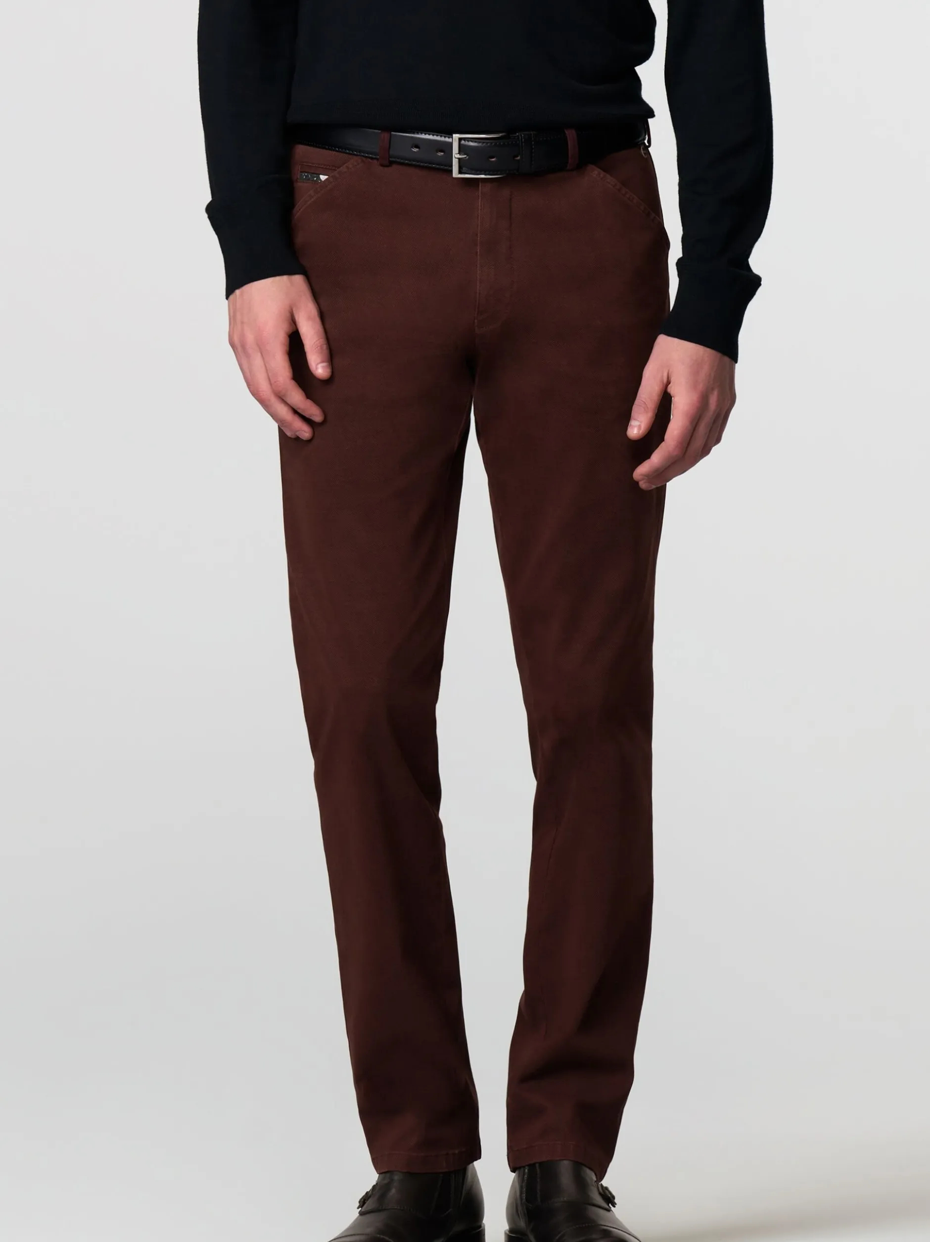 MEYER Herren Baumwollchino - Chicago in bordeaux