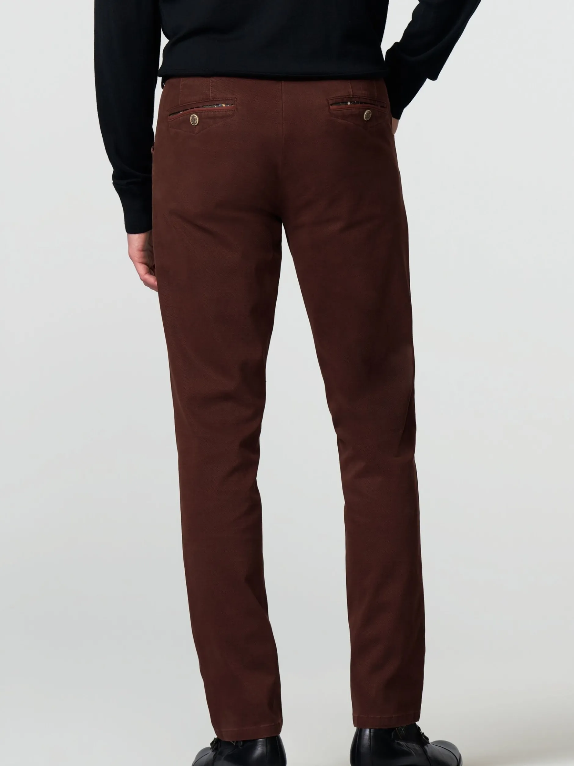 MEYER Herren Baumwollchino - Chicago in bordeaux