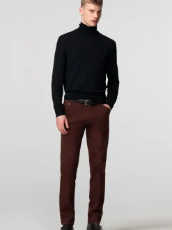 MEYER Herren Baumwollchino - Chicago in bordeaux