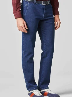 MEYER Herren Chino-Hose - Bonn in blau - Länge: lang