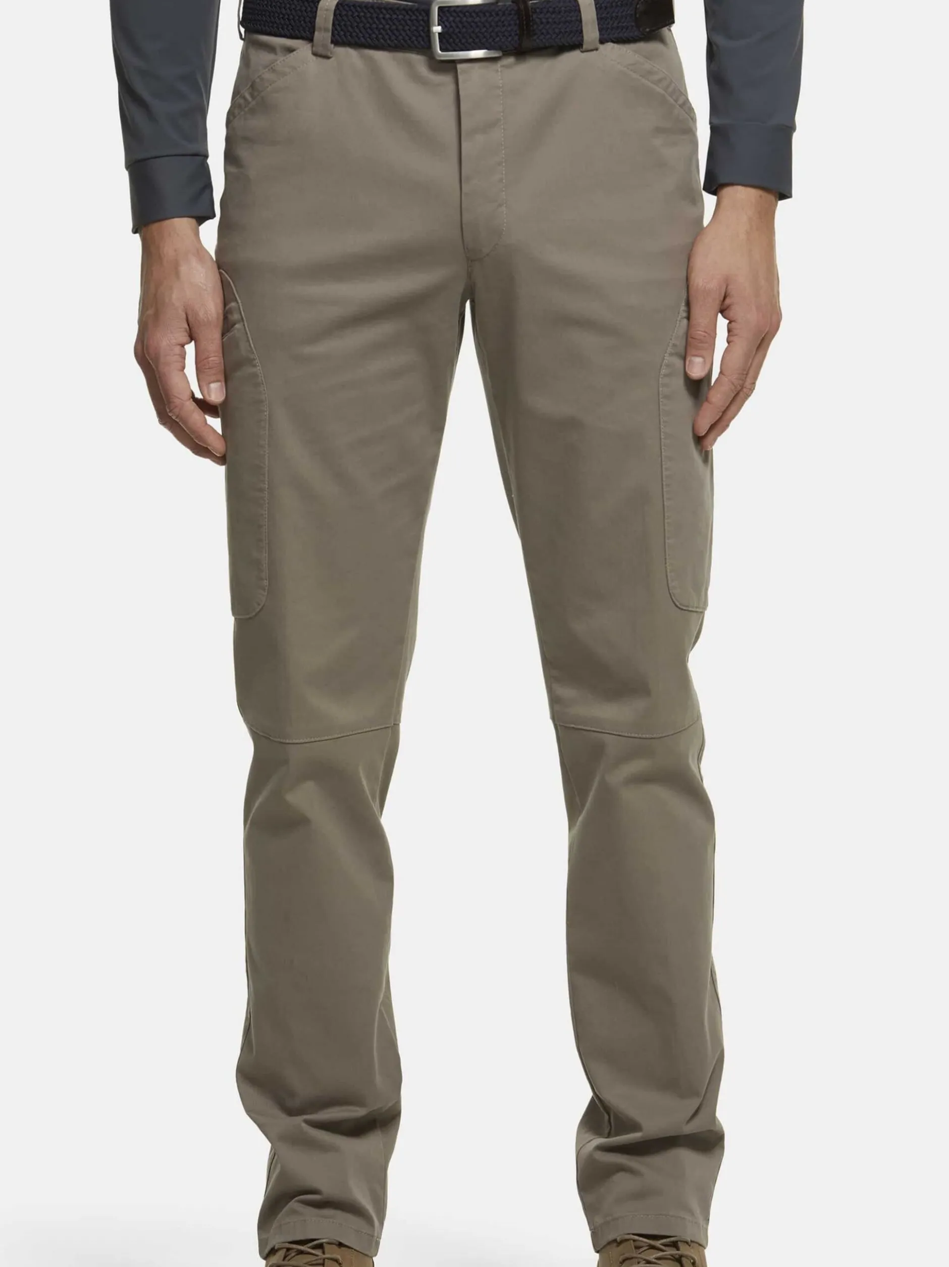 MEYER Herren Chino - KERRY in taupe - Länge: lang