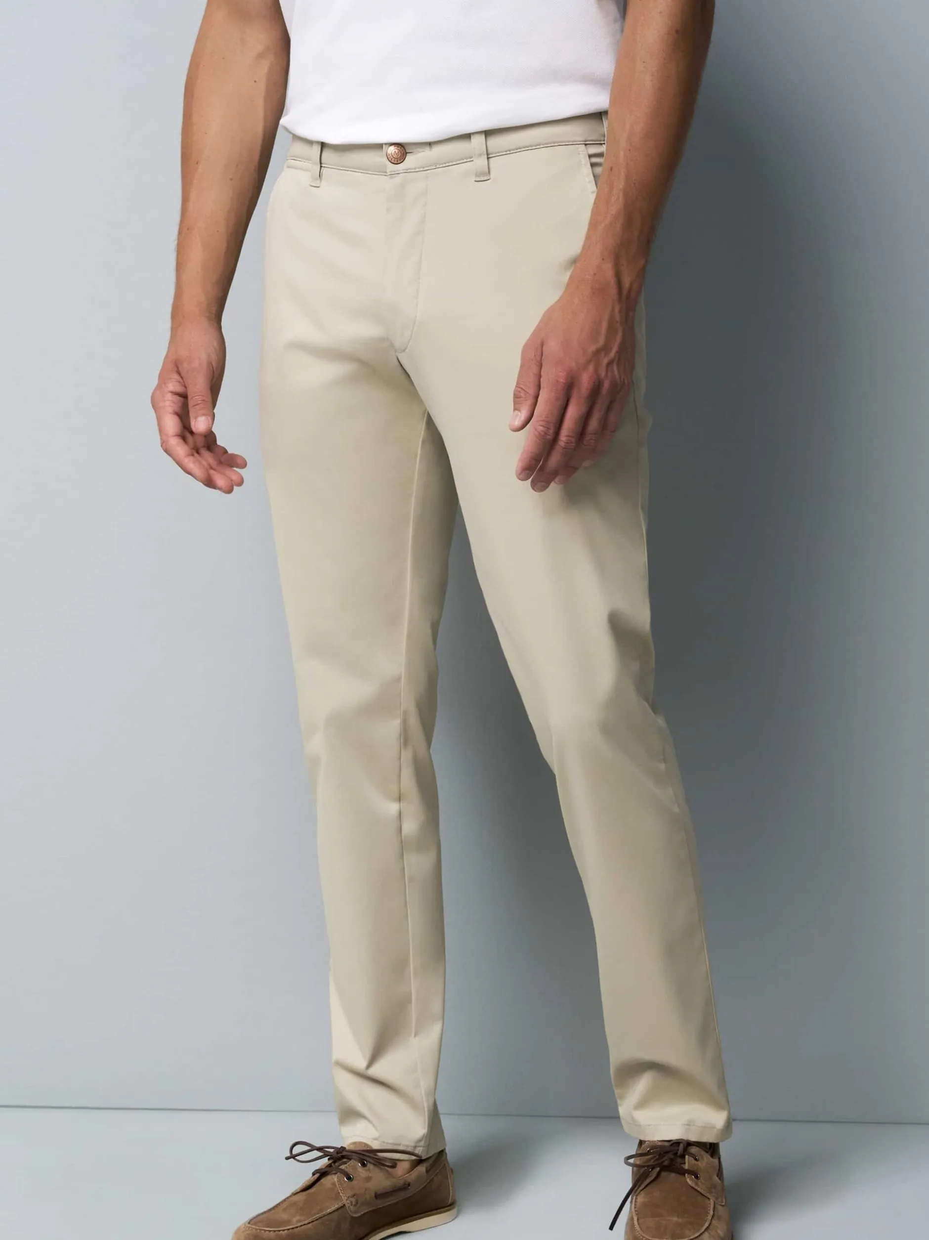 MEYER Herren Chino - M5 Chino in beige - Länge: lang
