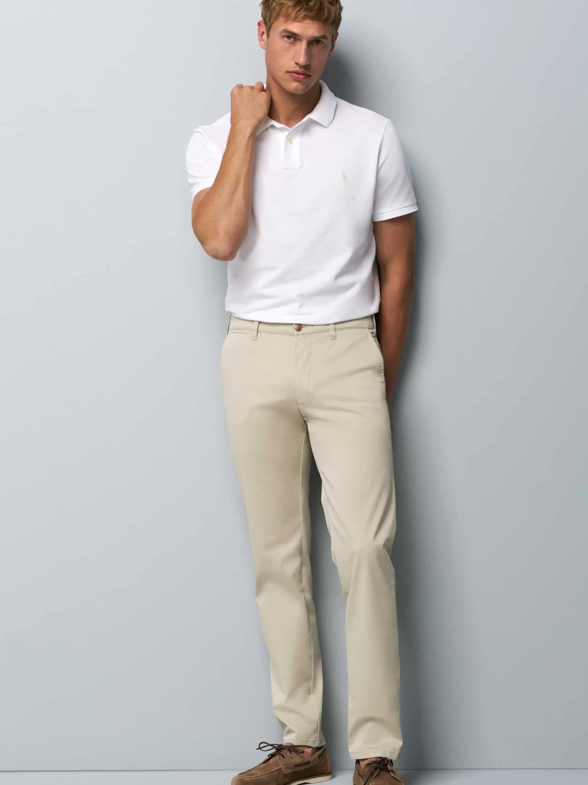 MEYER Herren Chino - M5 Chino in beige - Länge: lang