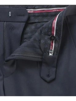 MEYER Herren Chino - Roma in blau - Länge: lang