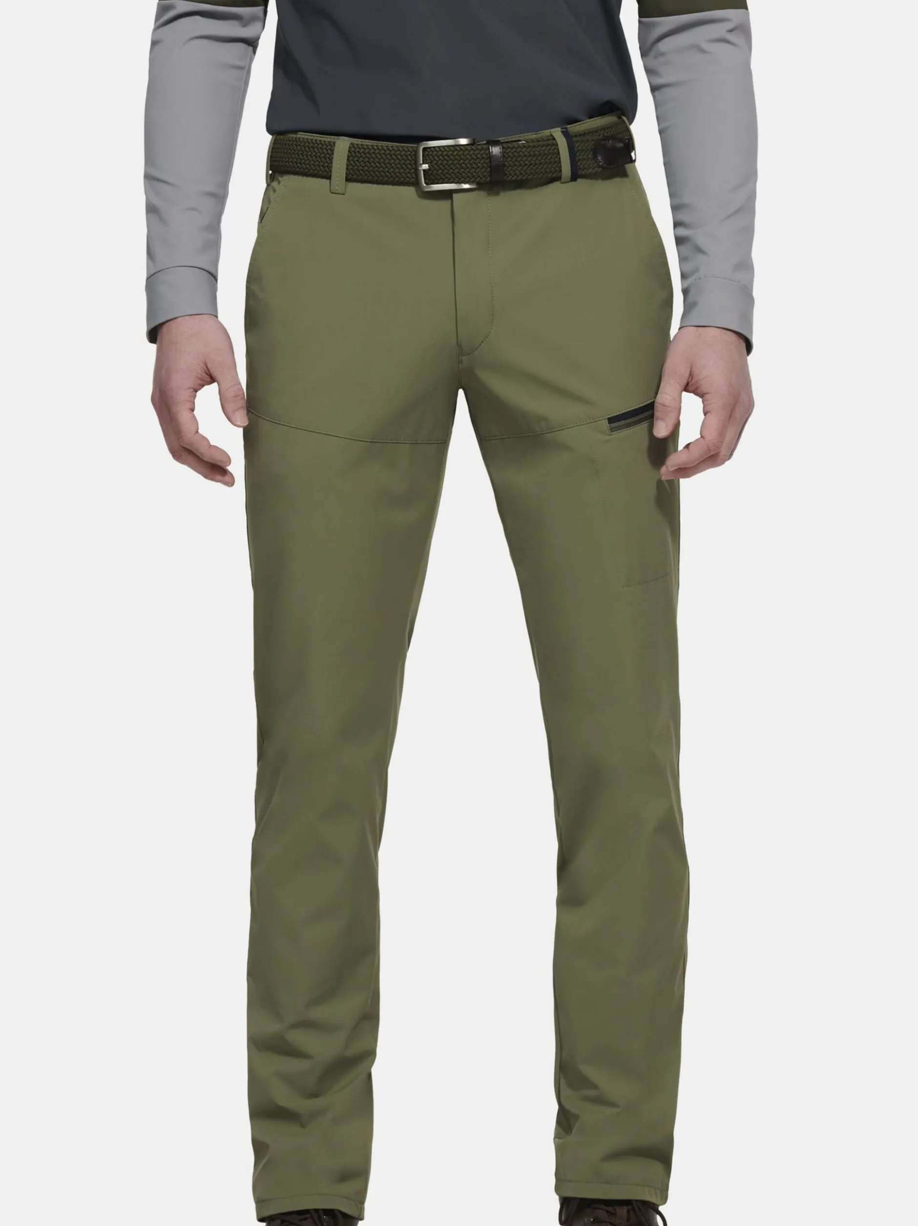 MEYER Herren Chino - Skye in oliv - Länge: lang