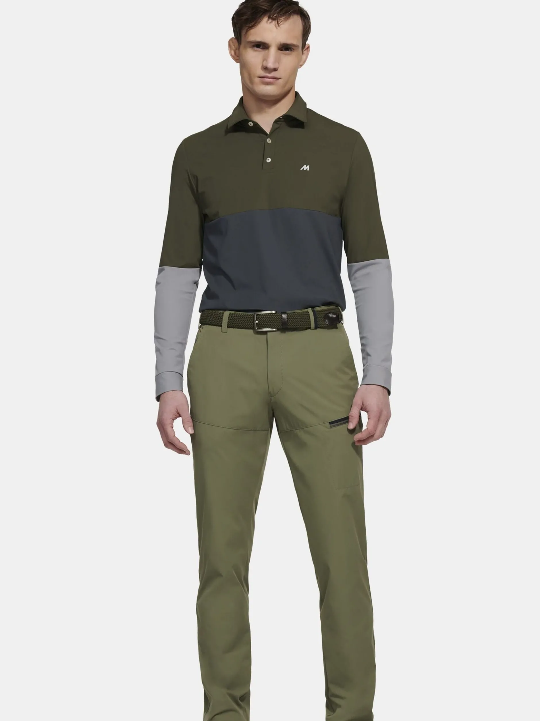 MEYER Herren Chino - Skye in oliv - Länge: lang