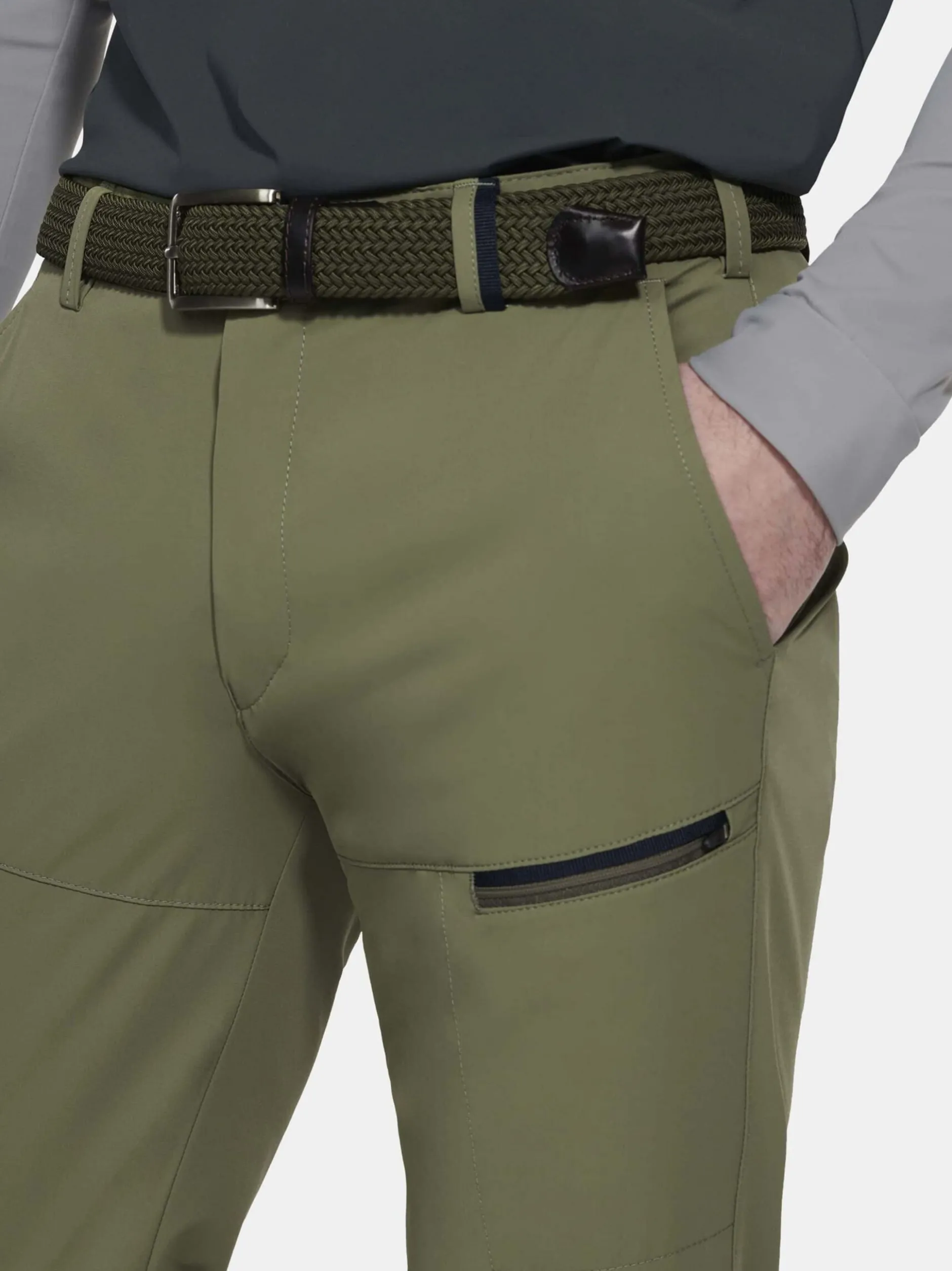 MEYER Herren Chino - Skye in oliv - Länge: lang
