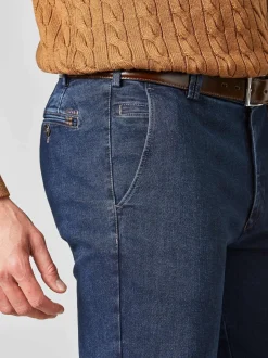 MEYER Herren Cordchino - Bonn in blau - Länge: lang