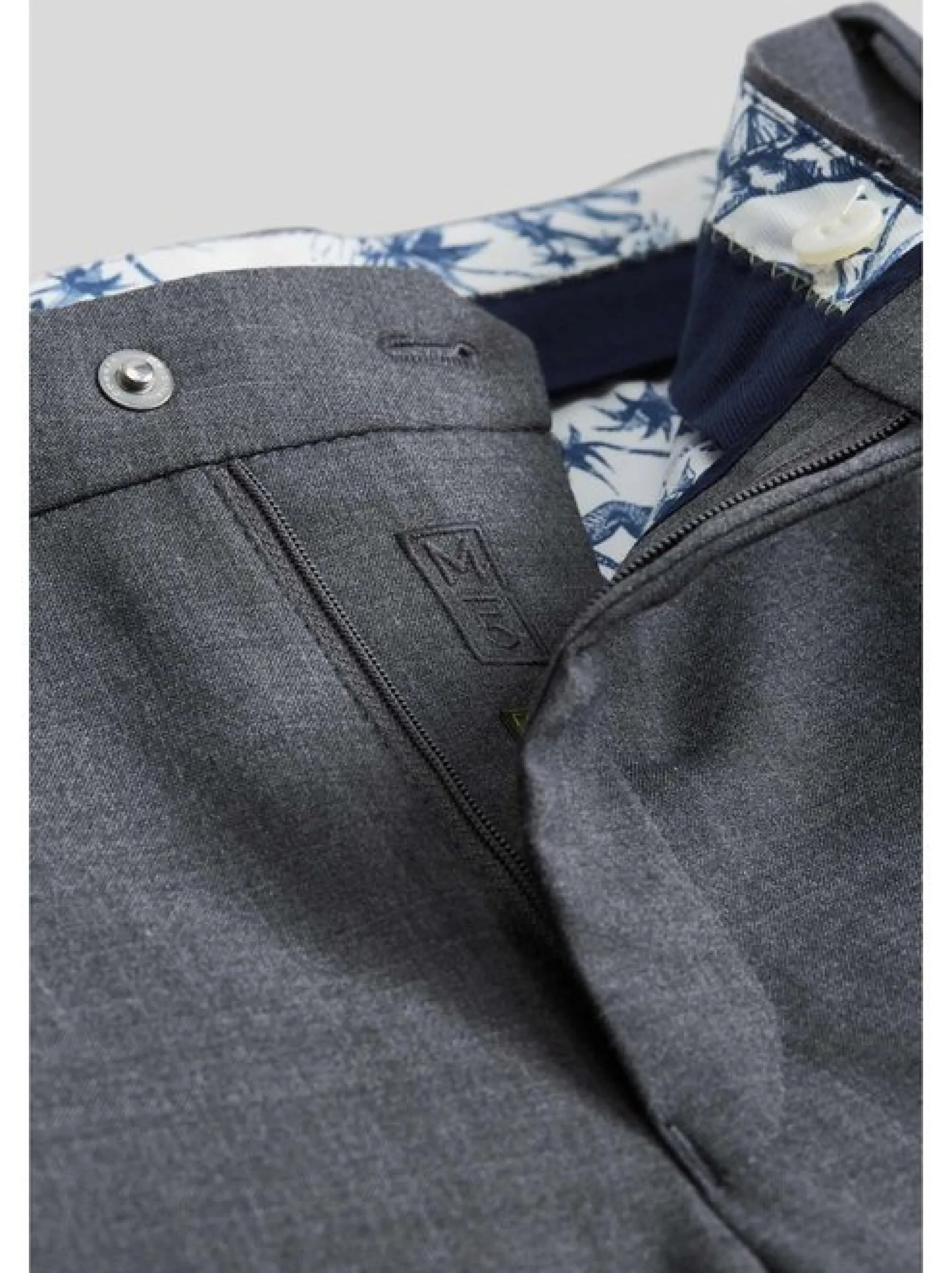 MEYER Herren Hose - M5 Chino in grau - Länge: lang
