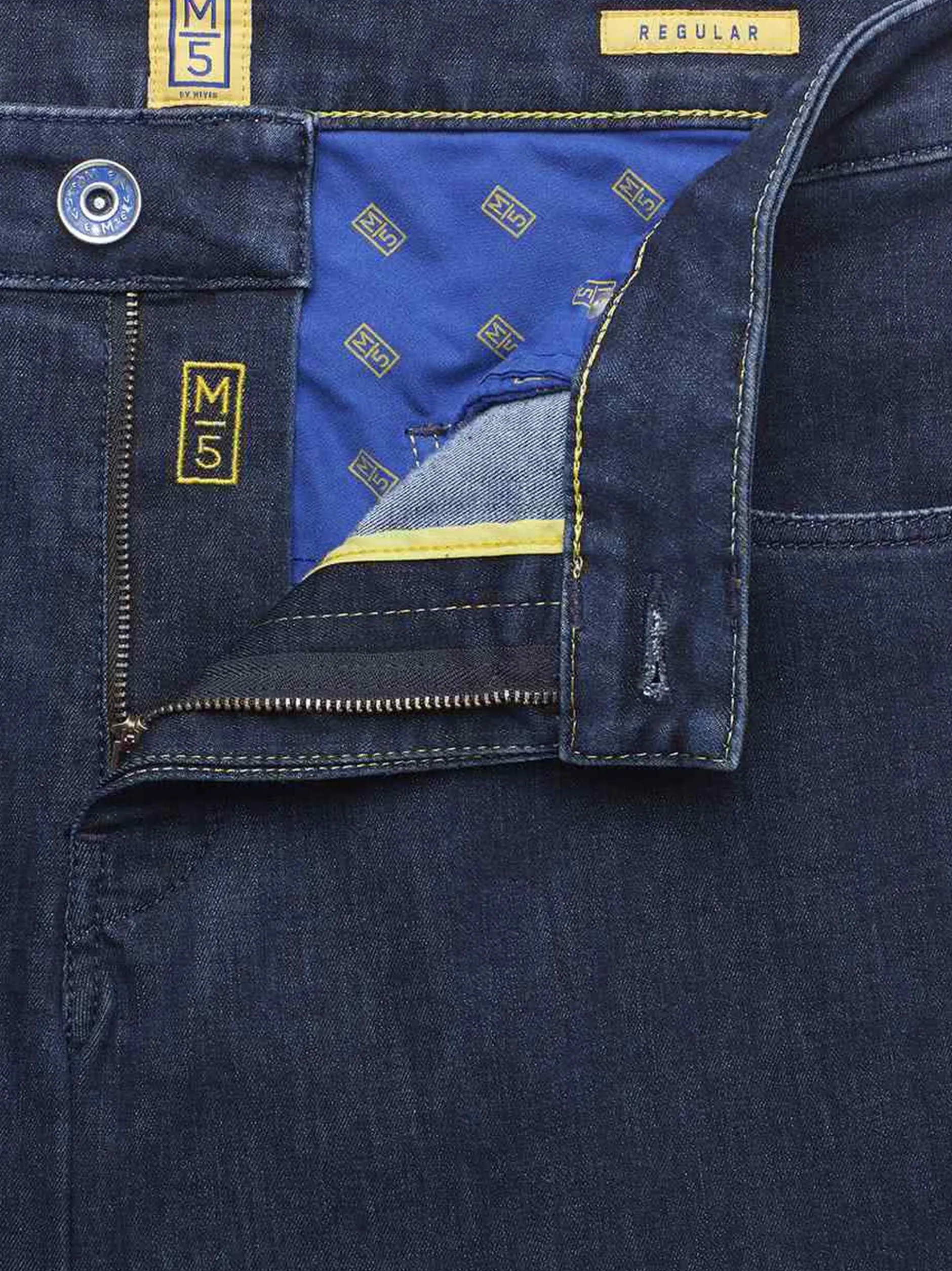 MEYER Herren Hose M5 Slim in blau - Länge: lang