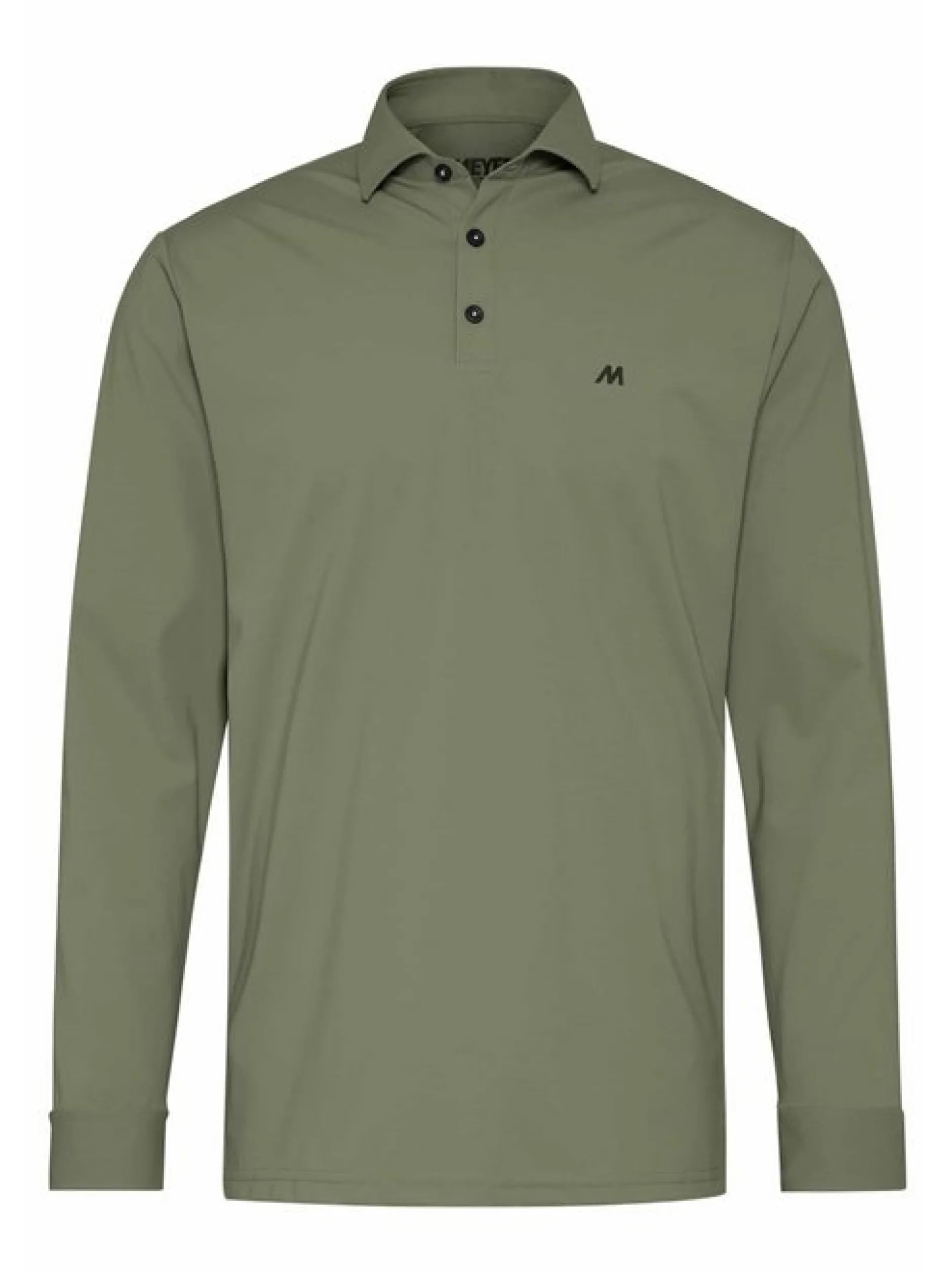 MEYER Herren Poloshirt - Bryson in oliv - Ärmel: langarm