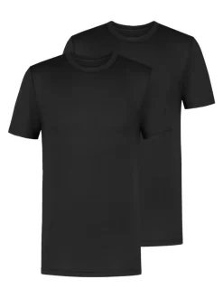 Mey Herren Unterziehshirt im 2er-Pack in schwarz
