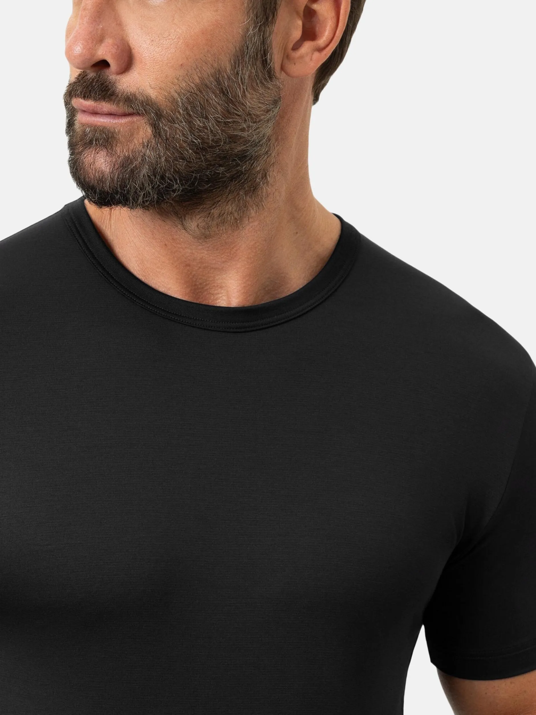 Mey Herren Unterziehshirt im 2er-Pack in schwarz