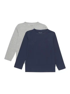 Minymo Jungen Langarmshirt - MIBasic in blau
