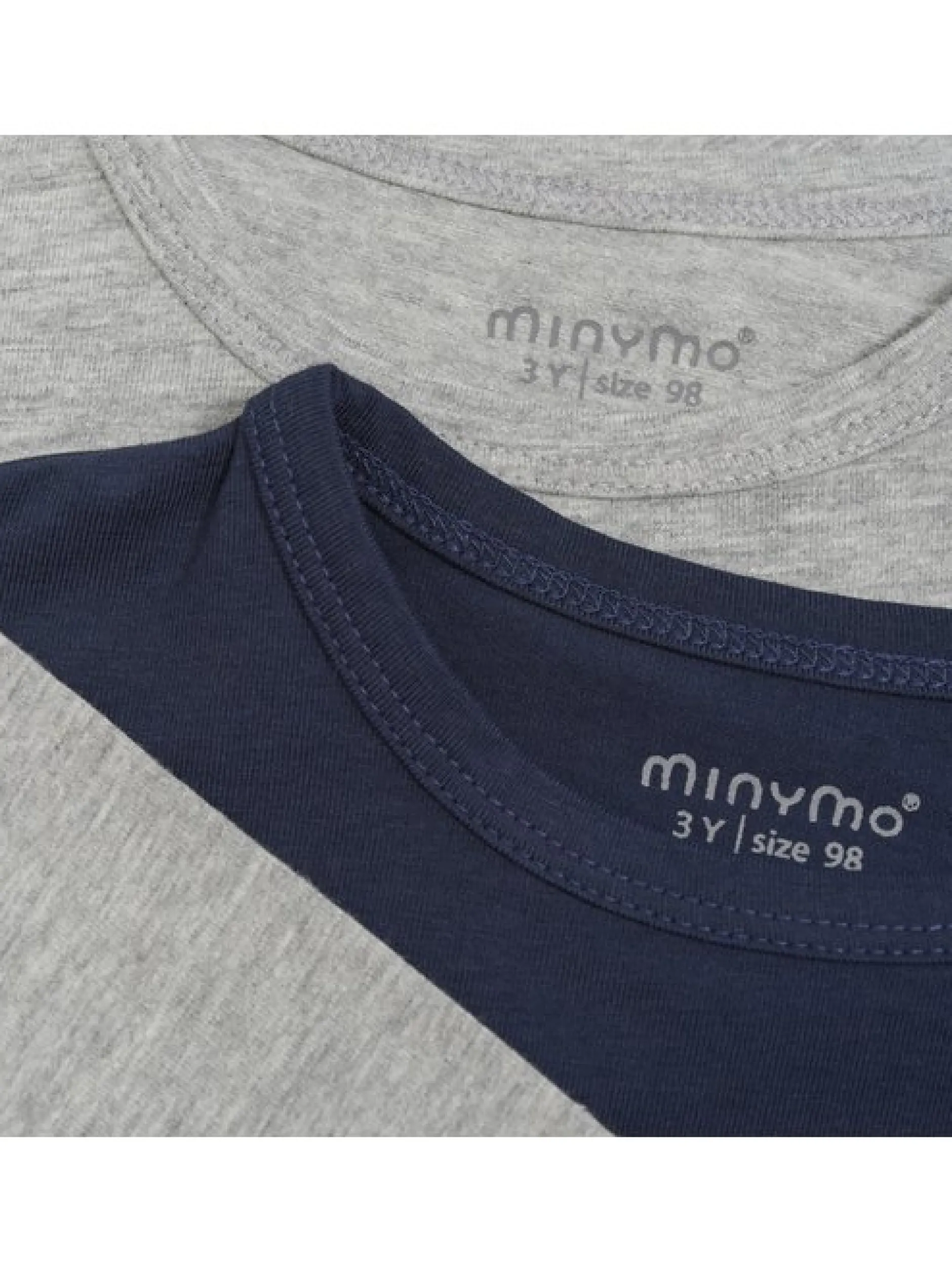 Minymo Jungen Langarmshirt - MIBasic in blau
