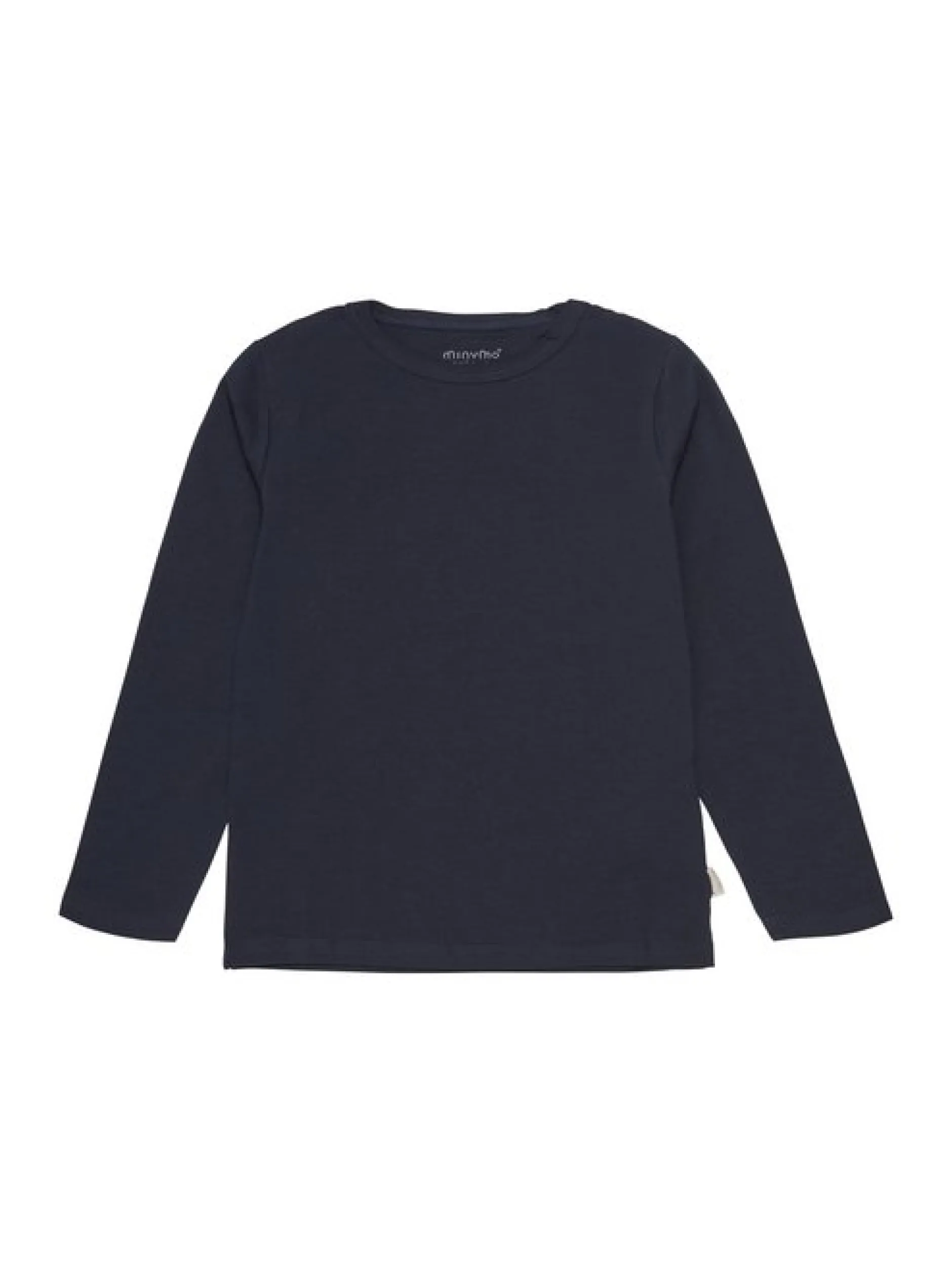 Minymo Jungen Langarmshirt - MIBasic in weiß