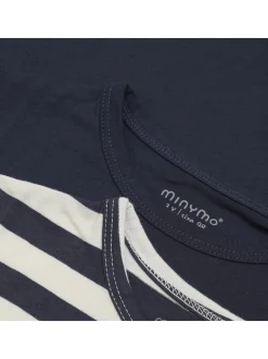 Minymo Jungen Langarmshirt - MIBasic in weiß