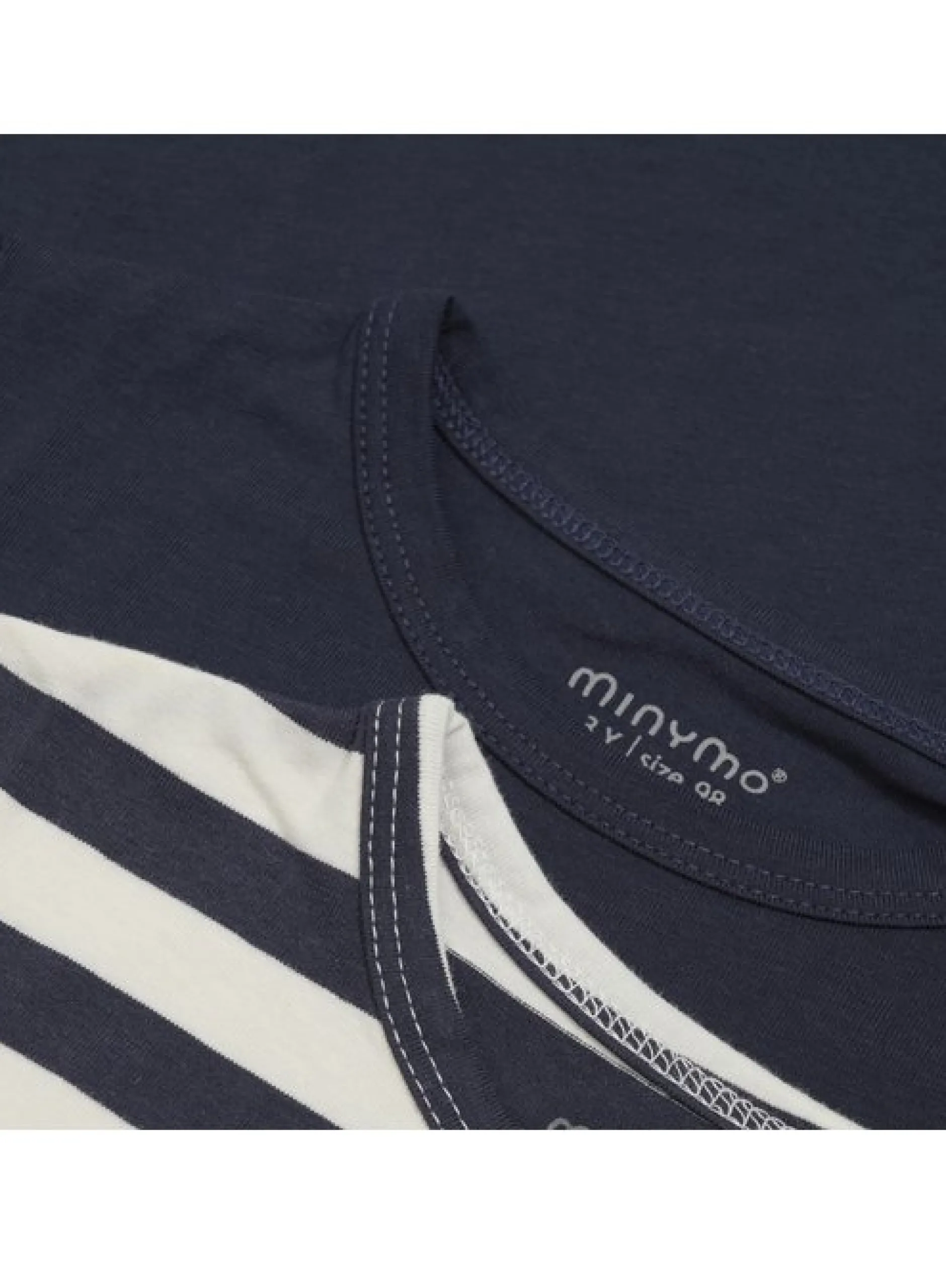Minymo Jungen Langarmshirt - MIBasic in weiß