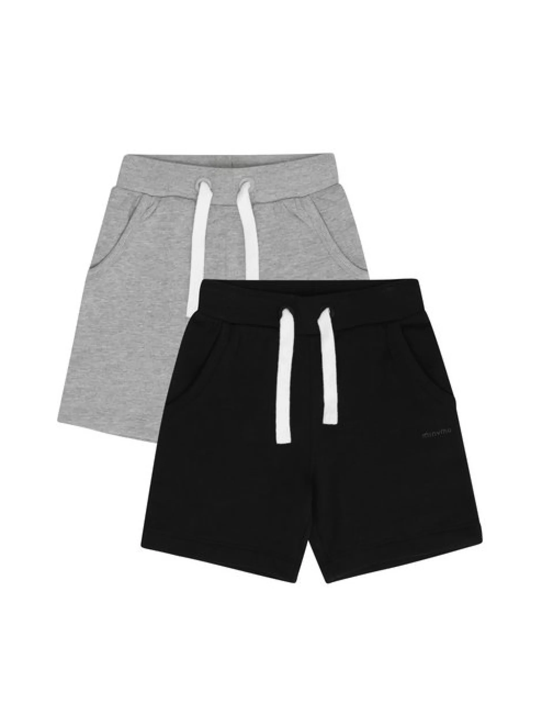 Minymo Jungen Sweatshorts - MIBoys 2er-Pack in schwarz