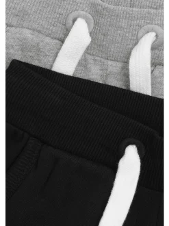 Minymo Jungen Sweatshorts - MIBoys 2er-Pack in schwarz