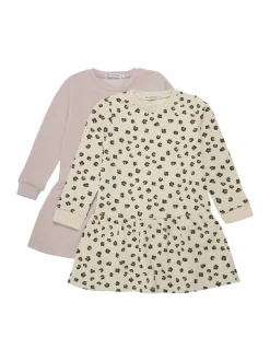 Minymo Mädchen Jerseykleid - MISweat in altrosa