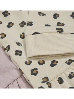 Minymo Mädchen Jerseykleid - MISweat in altrosa
