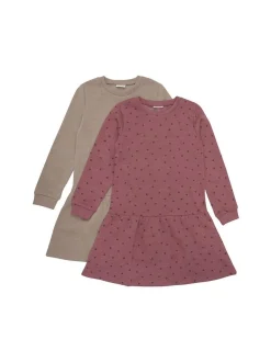 Minymo Mädchen Jerseykleid - MISweat in bordeaux