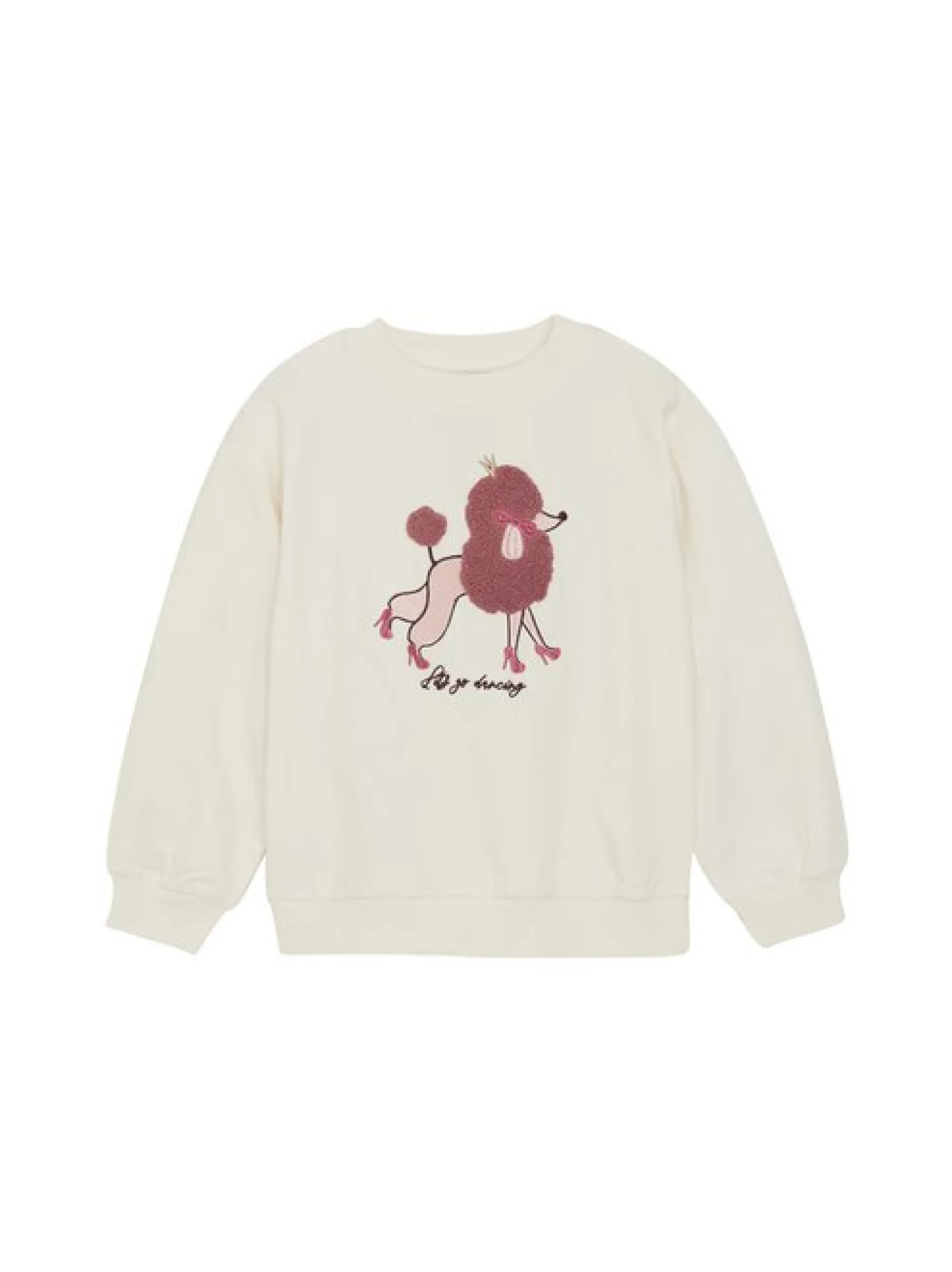 Minymo Mädchen Sweatshirt in weiß - Ausschnitt: Rundhals