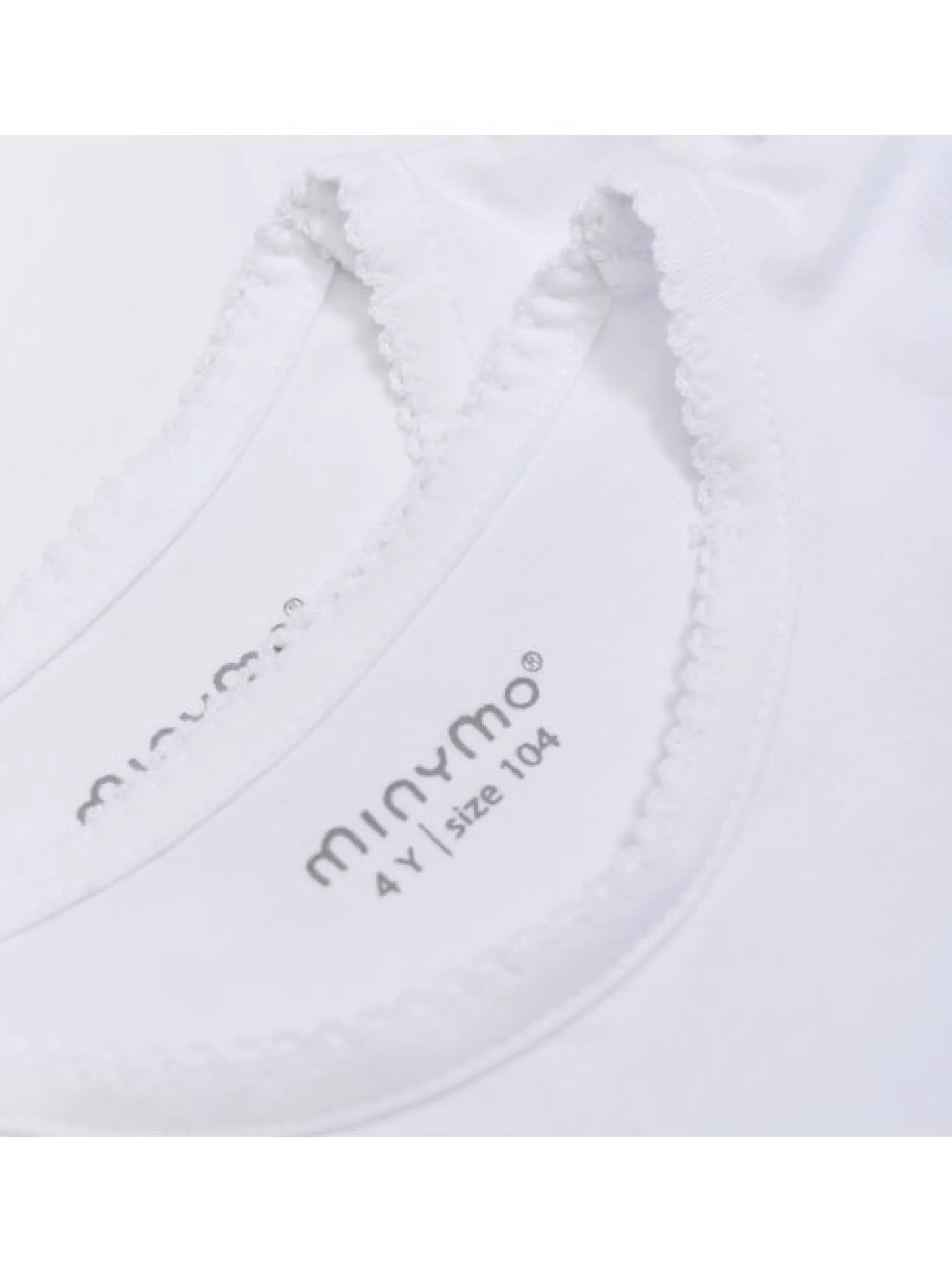 Minymo Mädchen T-Shirt MIBasic in weiß