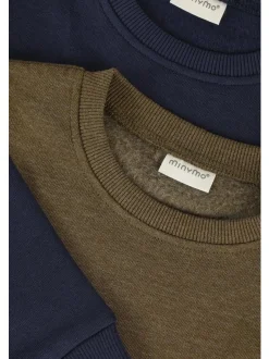 Minymo Unisex Kinder Sweater - MISweatshirt in oliv