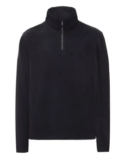 Mo Herren Fleecepullover in schwarz