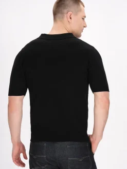 Mo Herren Poloshirt in schwarz