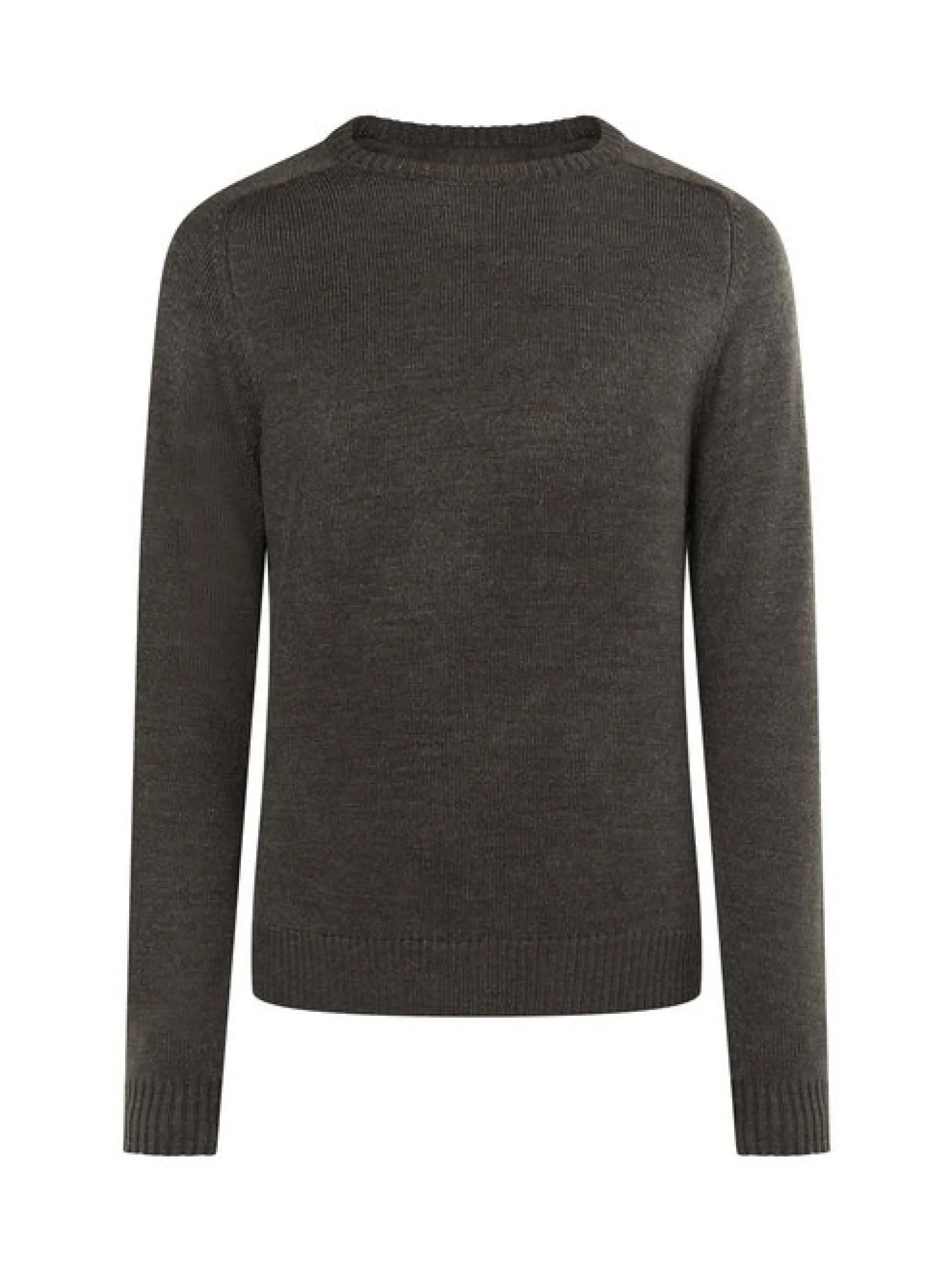 Mo Herren Pullover in anthrazit - Ausschnitt: Rundhals