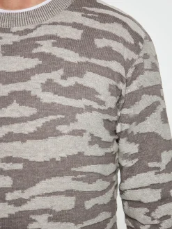 Mo Herren Pullover in grau - Ausschnitt: Rundhals