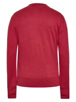 Mo Herren Pullover in rot - Ausschnitt: ohne Kragen
