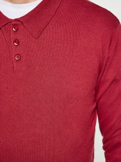 Mo Herren Pullover in rot - Ausschnitt: ohne Kragen