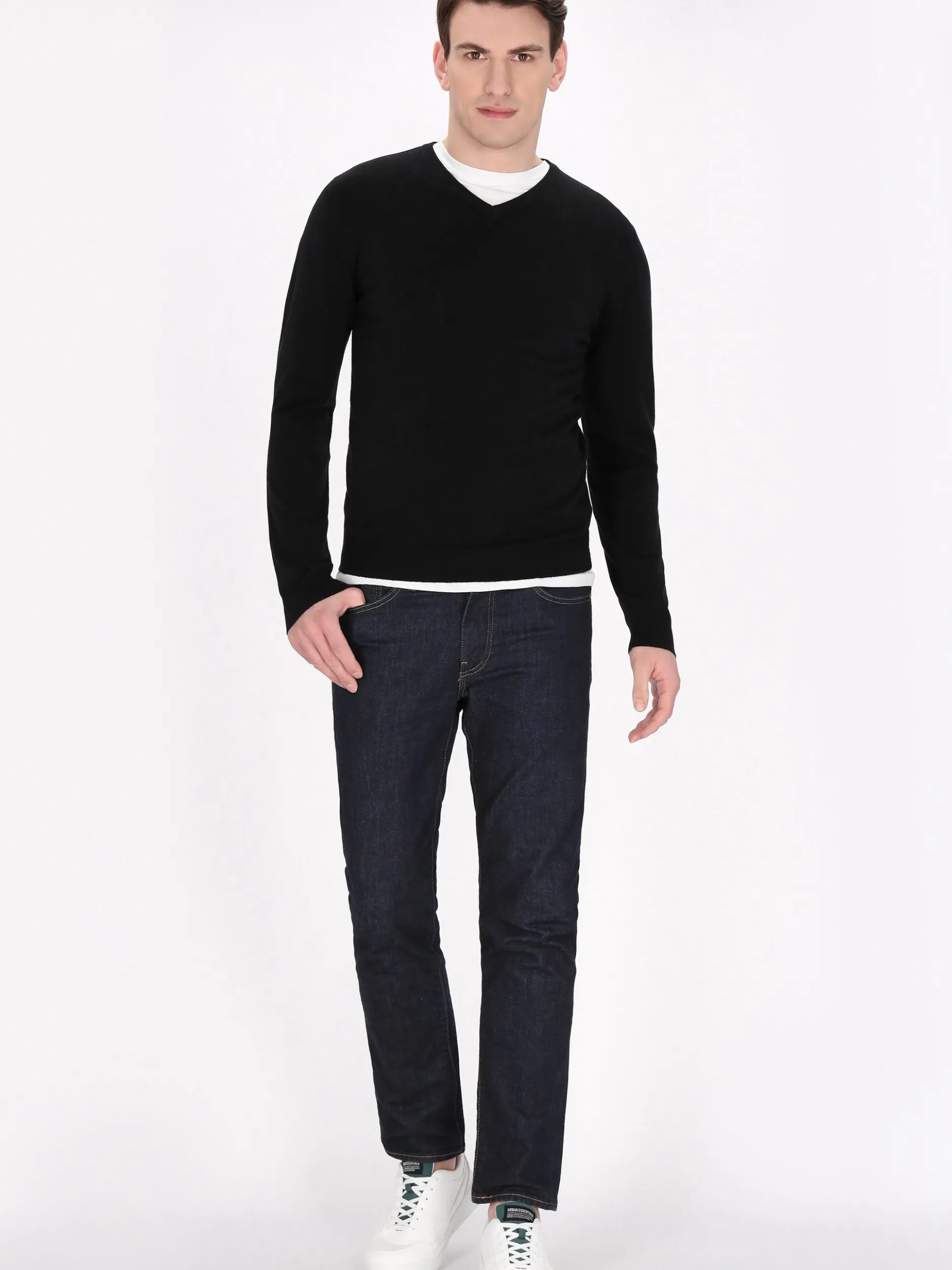 Mo Herren Pullover in schwarz